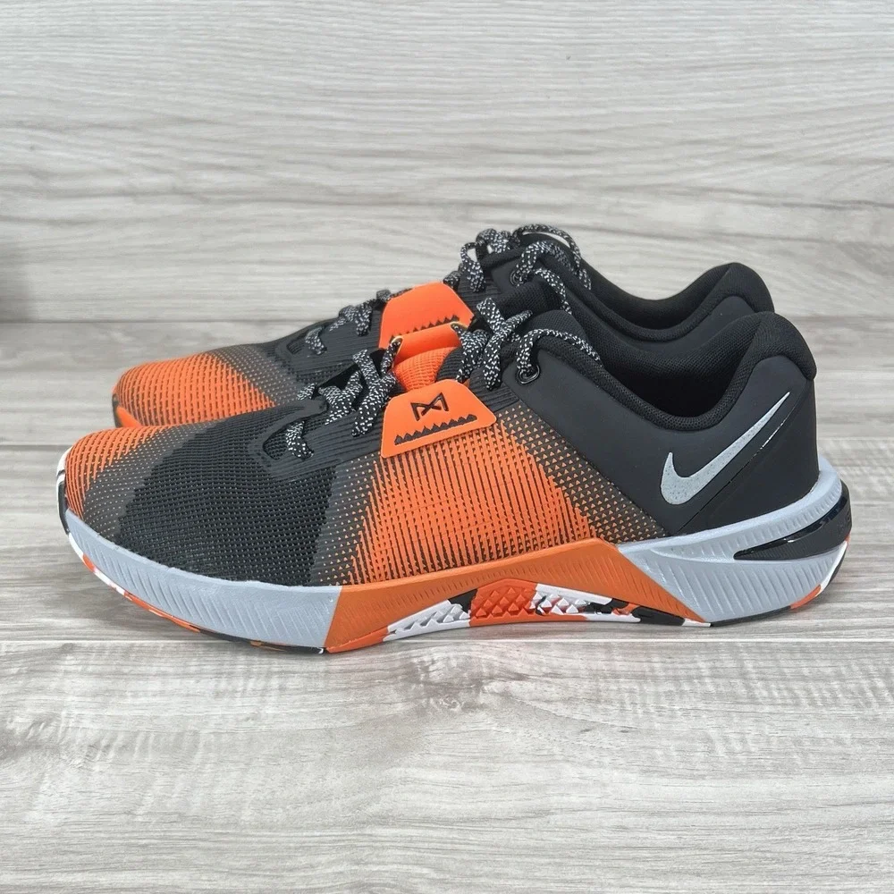Nike Metcon 10 Training Shoes Black Orange Grey HJ1875-005 Men Size 11.5